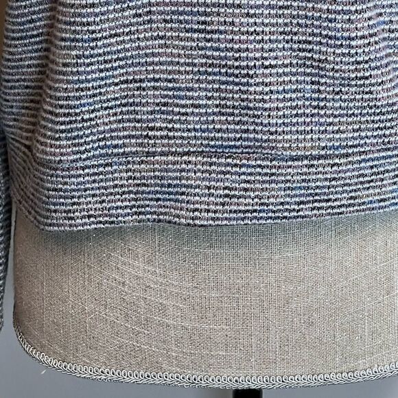 Madewell Mockneck Crop Glittery Stripe Sweater Womens S - Picture 4 of 9